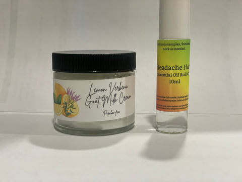 $$Special for November
New Goat Milk Body and Hand Cream w/ Lemon Verbena and A New Improved Headache Halt!
  Both for $34.95